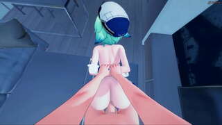 Секс менән шөғөлләнеүсе тәүге кеше яман шеш Сахароза, һине тегенең өсөн наездница ағзаһы, әлегә ала натураль түгел.