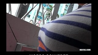 Groot tiete, bunette, vriendin Sabrina Taylor gee&#039;n groot openbare BJ