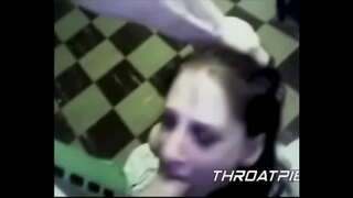 0019 Sex-Sklav virgeschloen, spucken, geknebelt, zum training