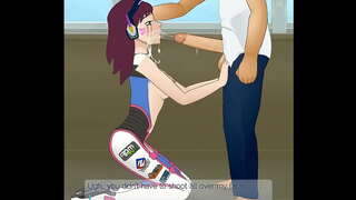 D. Va : मूखमैथून दृश्यांना