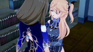 Fischl gets fucked le Lisa. Girl air anime girl sex.